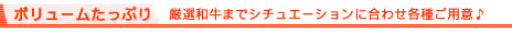 ボリュームたっぷり